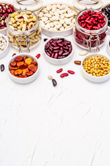 Assorted different types of beans