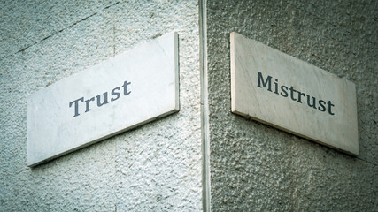 Street Sign to Trust versus Mistrust