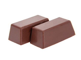 Milk chocolate sweet isolated on the white
