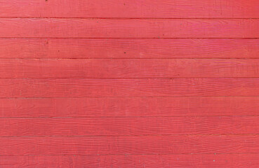 Red color wood wall for wood background and texture.