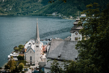 Hallstatt mountain village, Salzkammergut, Austria 