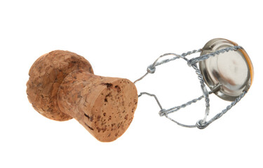 champagne cork isolated
