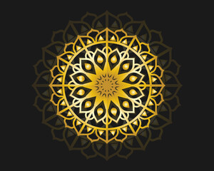Golden Mandala design Template