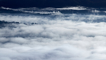 clouds over the mountains