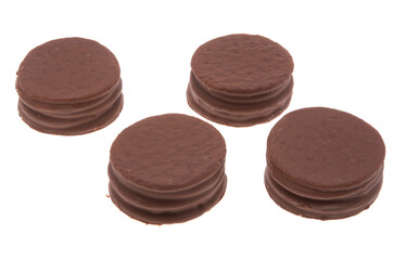 chocolate double cookie isolated