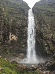 waterfall in the mountains