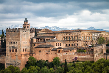 Fototapeta na wymiar view of the palace Alhambra in Granada, Spain