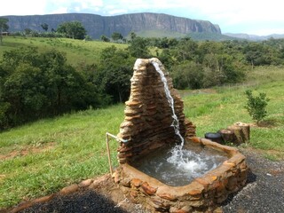 fontain in the forest