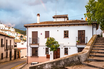 street in the town of granada, spain, andalusia
