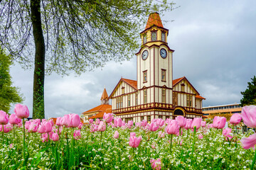 New Zealand, Northern Island. The old Post Office Building in the city of Rotorua.  Today's Visitor...