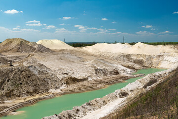 The mined-out space after the extraction of refractory clay