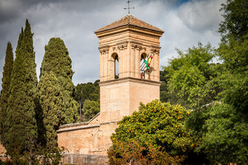 church at alhambra palace, granada, spain