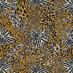 Texture of leopard style fabric. Animal print, leopard texture background