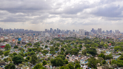 Manila, the capital of the Philippines aerial view.