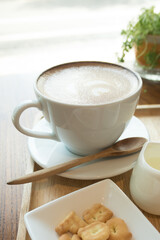 Hot coffee.