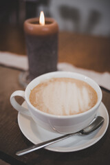 Coffee and candle