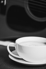 Coffee and acoustic guitar music