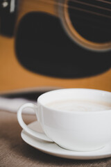 Coffee and acoustic guitar music