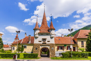 Fototapeta na wymiar Brasov, Romania. Catherine gate. City gate from the medieval times.