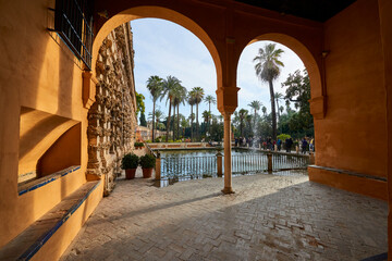 Fototapeta na wymiar Royal Palace (Real Alcazar) Sevilla, Andalusia, Spain