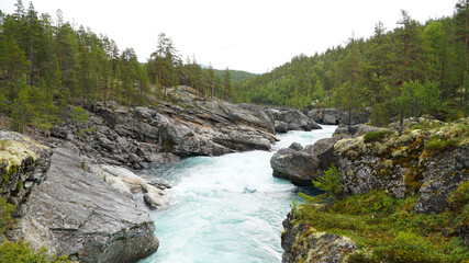 The Knight's Leap Waterfall in Norway.