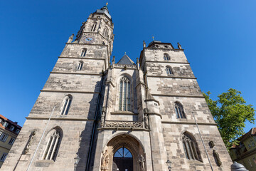 Towers of the Moritz church in Coburg