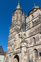 Fototapeta na wymiar Towers of the Moritz church in Coburg