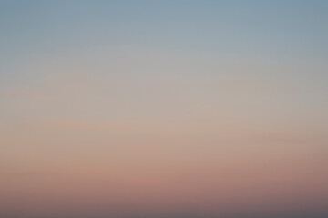 Gradient sky from blue to orange. Peaceful concept. Background image.