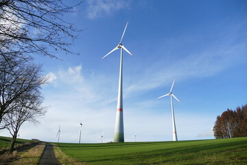 wind turbine  producing renewable energy