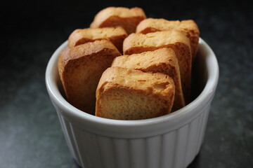 Indian cake rusk or Indian biscotti
