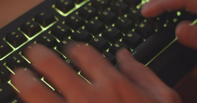Typing on RGB LED Keyboard