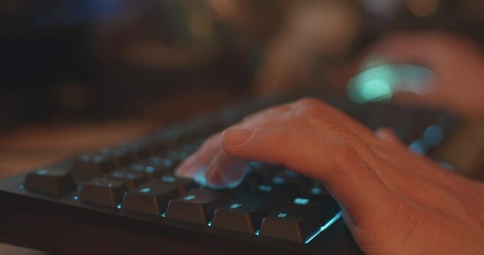 Typing on RGB LED Keyboard
