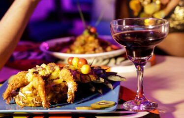 Colombian food romantic dinner