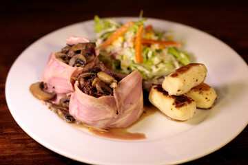 Colombian food special dish, ham with meat and fingers