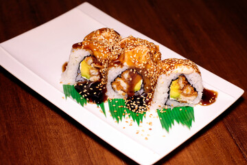 Colombian food fish rolls meat