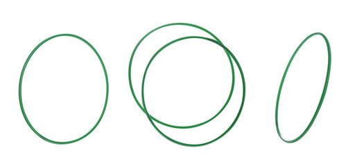 Set of hula hoops isolated on white. Banner design - obrazy, fototapety, plakaty