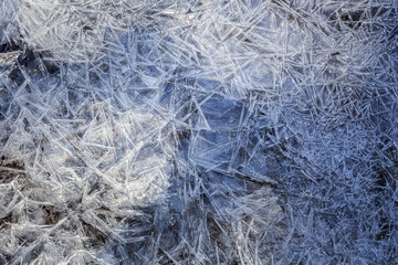 Surface, texture en cristaux de glace naturels