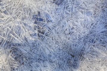 Surface, texture en cristaux de glace naturels