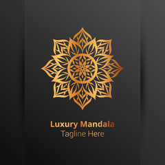 Luxury ornamental mandala logo background, arabesque style.