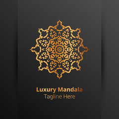 Luxury ornamental mandala logo background, arabesque style.