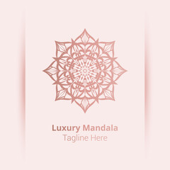 Luxury ornamental mandala logo background, arabesque style.