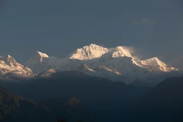 Foto auf Acrylglas Kangchendzönga Kangchenjunga-Berg, Sonnenaufgang über dem Himalaja