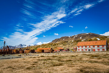 Deserted, rusting whaling village in Grytviken