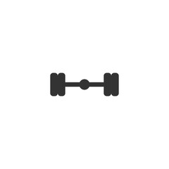 Rear axle truck icon. Vector illustration.