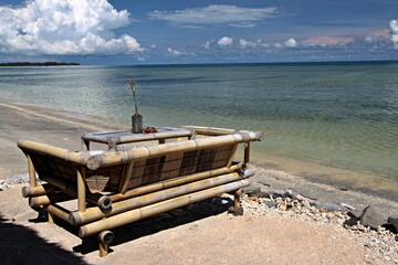 A relaxing holiday on Gili Air Island. Bali sea. Indonesia. Asia.
