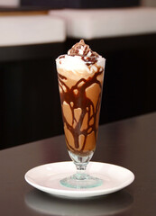 coffee with ice cream and cream