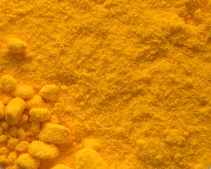 Color background and texture: yellow pigment.