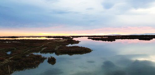 sunrise over the river