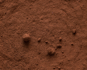 Color background and texture: brown pigment.