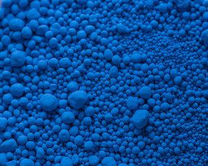 Color background and texture: blue pigment.